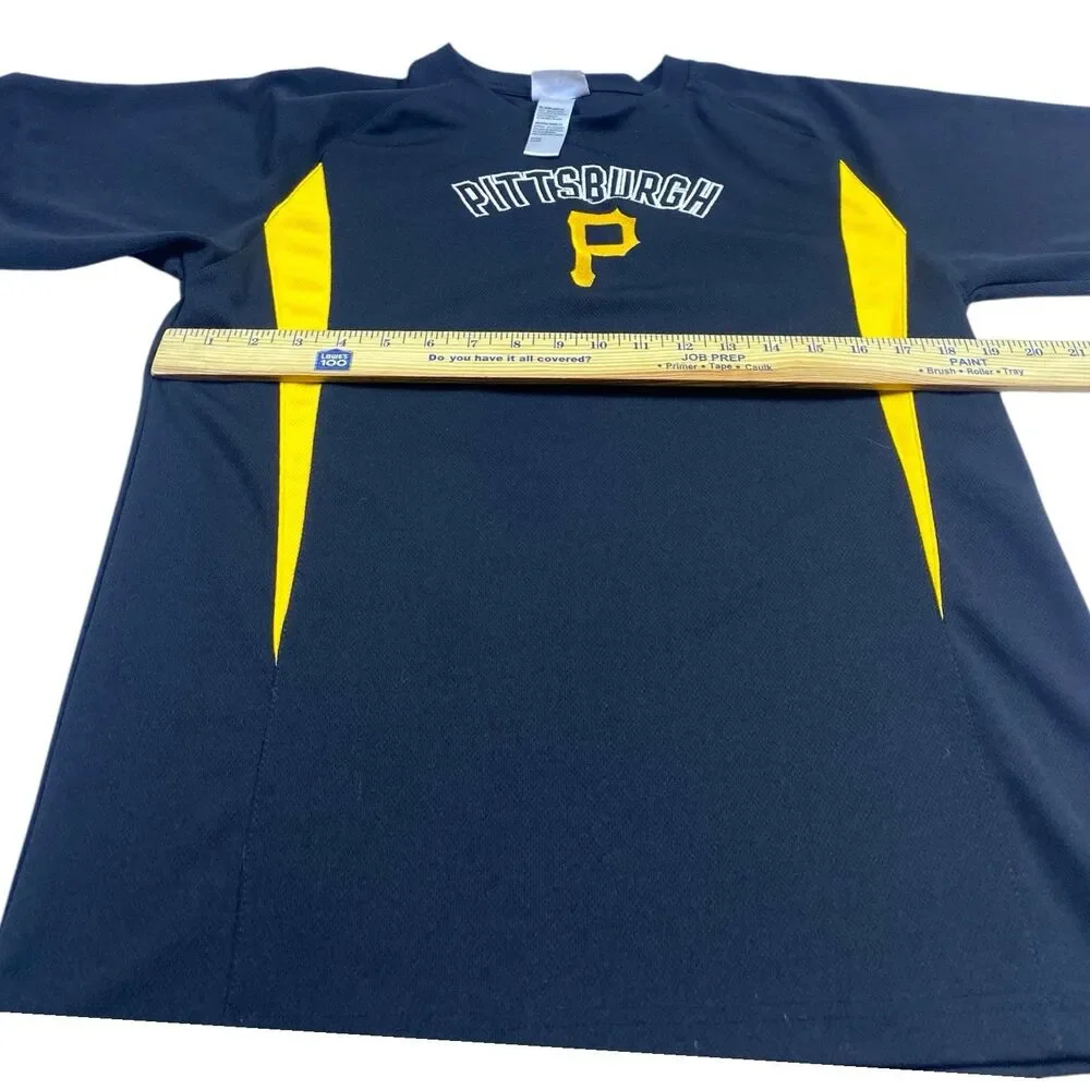 Pittsburgh Pirates MLB Shirt Mens 2XL Black Yellow Baseball Moisture Wicking